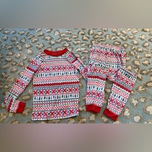 Festive Red and Green Kids Pajama Set